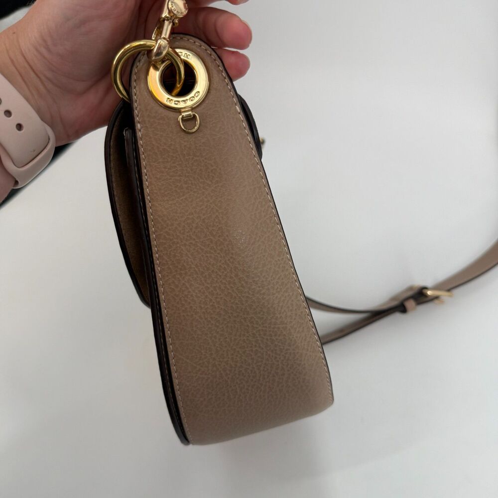Coach Kleo Bag 23 Beige Suede Leather Buckle Crossbody Classic Luxury CA424 - Picture 5 of 16